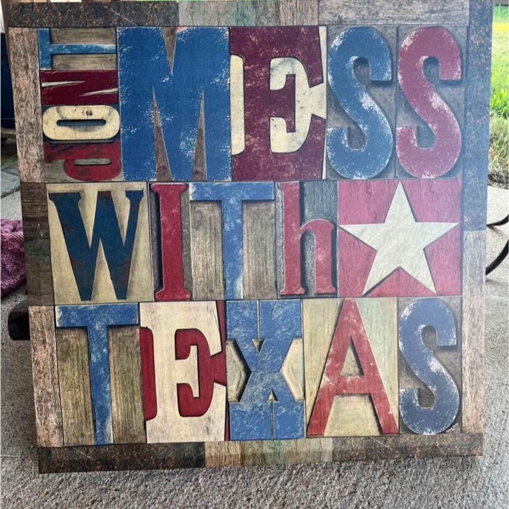 Kirkland's Texas Don’t Mess Texas canvas wall print
